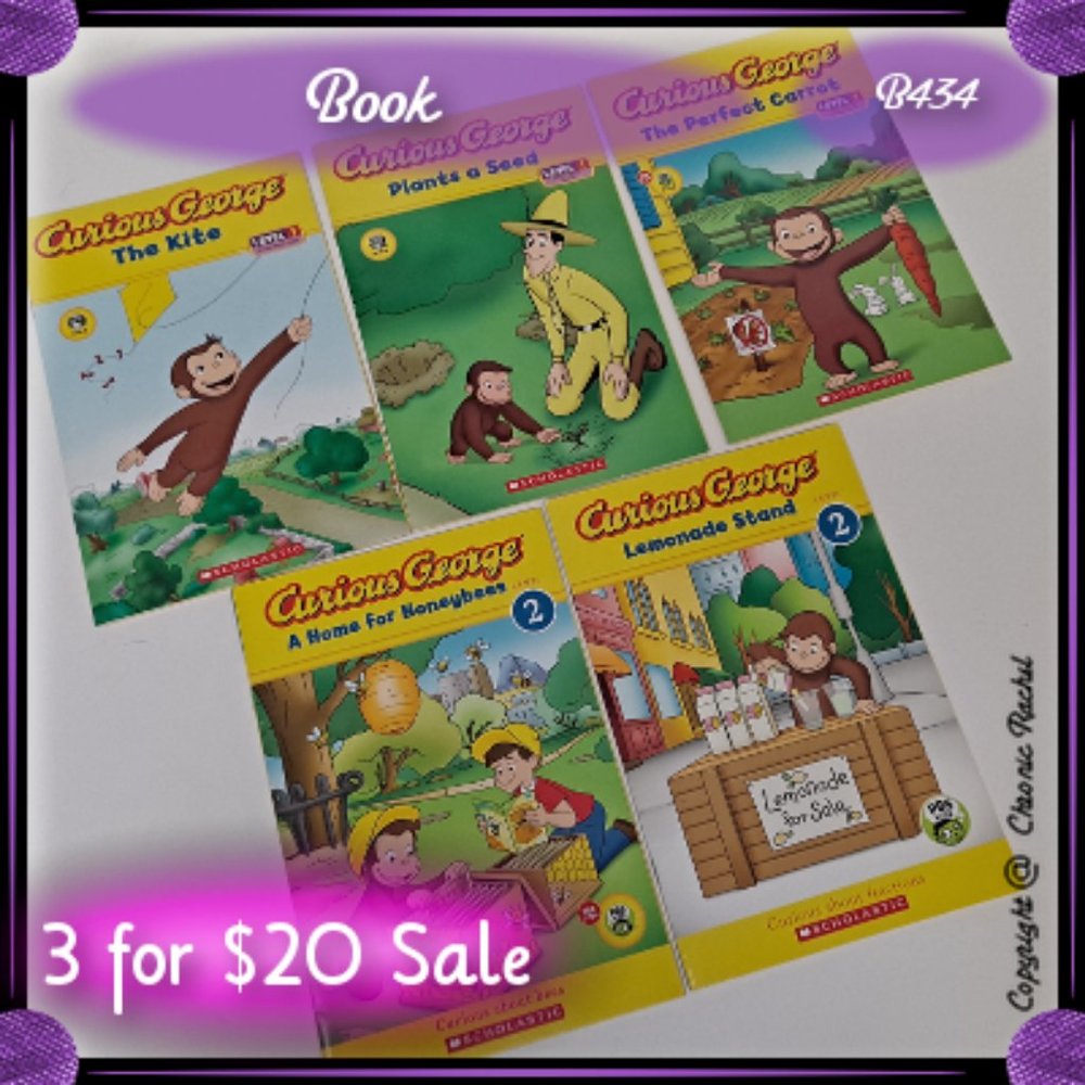 5-Pack Curious George Level1 & Level 2 Books